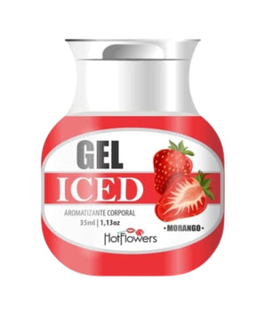 Gel Aromatizante Iced Morango Hot Flowers com efeito refrescante 35 ml