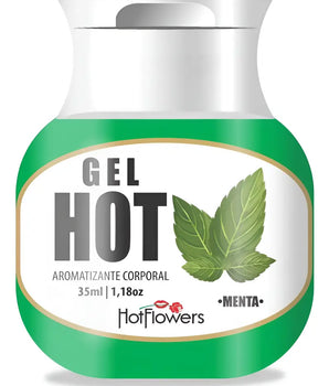Gel Aromatizante Menta Hot Flowers 35 ml com efeito de aquecimento