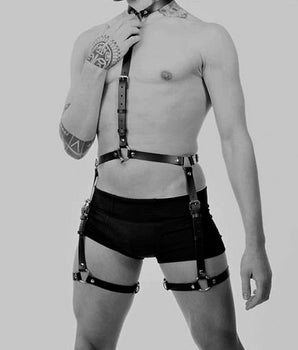 Harness masculino ajustável para prótese com cintas reguláveis