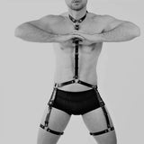 Harness masculino ajustável para prótese com cintas reguláveis