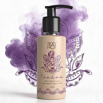 Kit Massagem Tântrica para Casais com Óleo Tantra e Vibrador Tantra