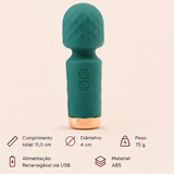 Mini Varinha Mágica Hero com 10 vibrações em silicone