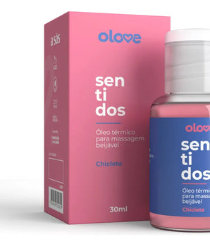 Óleo Beijável Olove Sentidos sabor chiclete com efeito hot