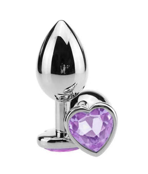 Plug Anal com Joia em Aço Inox Tamanho G - Base em Formato de Coração - My Secret
