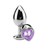 Plug Anal com Joia em Aço Inox Tamanho G - Base em Formato de Coração - My Secret
