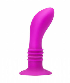PLUG ANAL EM SILICONE COM VENTOSA, VIBRO E ANELADO
