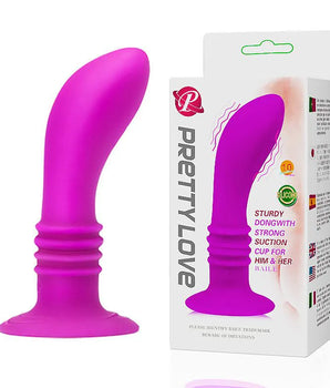 PLUG ANAL EM SILICONE COM VENTOSA, VIBRO E ANELADO