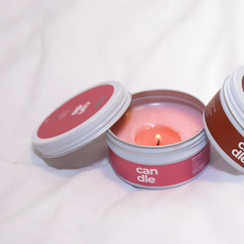 Vela hidratante para massagem beijável sabor morango 30g