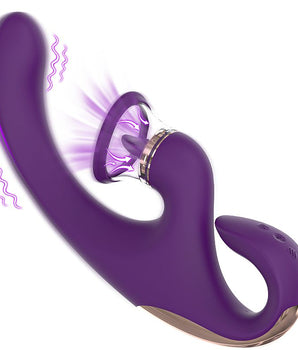 Vibrador Amazing Toy Roxo para ponto G e clitóris recarregável