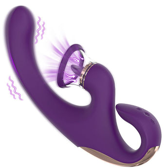 Vibrador Amazing Toy Roxo para ponto G e clitóris recarregável