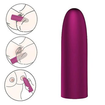 Vibrador Bullet formato de bala recarregável com 10 modos de vibração