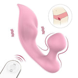 Vibrador para clitóris em silicone com controle remoto e 9 modos de vibração