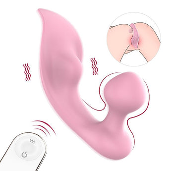 Vibrador para clitóris em silicone com controle remoto e 9 modos de vibração