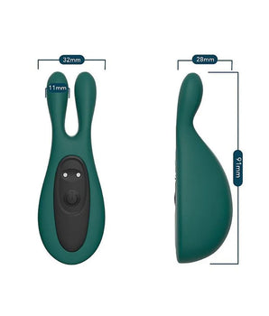 Vibrador Coelho Verde para ponto G e clitóris com 9 modos de vibração