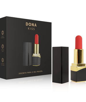 Vibrador Dona Kiss recarregável para ponto G e clitóris
