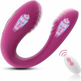 Vibrador para casal Pink recarregável com estimulador clitoriano