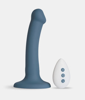 Vibrador realístico recarregável Go Vibe Nina azul com ventosa