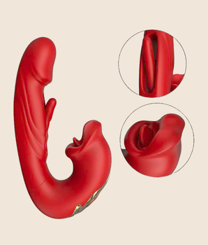 Vibrador Slap ALWUP com boca estimuladora e movimento dedilhar
