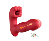 Vibrador vai e vem com boca estimuladora e controle por aplicativo